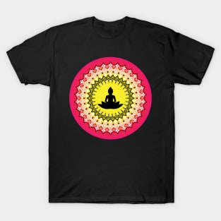 Buddha - A Peaceful Soul Mandala Print Design GC-092-12 T-Shirt